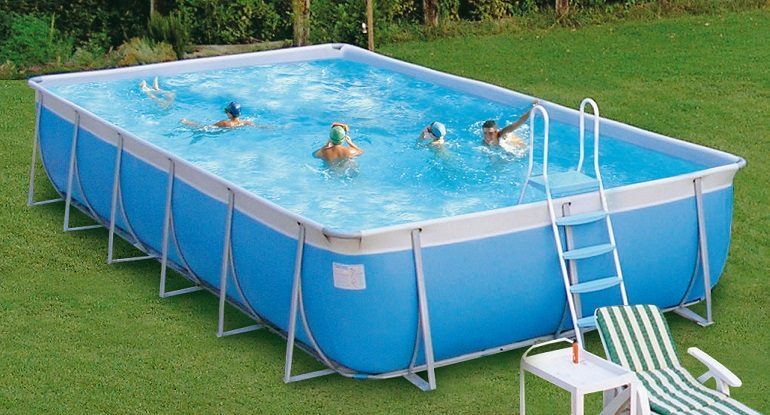 Technypools above-ground pool in situ