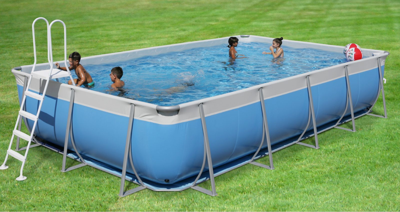 Technypools above-ground pool, Classic finish, steel structure and liner
